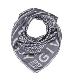 Neu und original Givenchy Schal auch als Wrap Top geeignet in Farbe grau-weiß.
Letztes Bild ein Beispielbild zum binden.

Breite 90cm
Länge 90cm
100% Seide