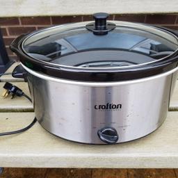 Large Slow Cooker/Stockpot (6.5 Litre I believe), with included (see pictures) extra Dual insert to cook, or keep warm, 2 smaller portions in the same pot, separated, at the same time.
Any questions, please ask.
Due to the weight and size it needs to be picked up from Marple, Stockport, please.
Thanks for looking.