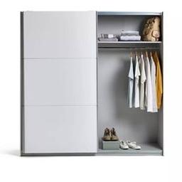 Habitat Holsted Mirrored XL Sliding Wardrobe - Grey

💥New/other. Flat packed in the box💥

Made of wood effect.
Metal handles.
2 doors.
2 mirrors.
Mirror covers full door.
2 fixed hanging rails
Size H200.5, W200, D60cm.
Internal hanging space H141, W97.7, D51cm.
Handle size: L195, W3.5cm.
Weight 148kg

💥Check our other items💥