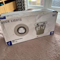 Deck lights LED 30mm recessed lights for decking

240V

10 lights as new not used in original box (bit battered due to being in storage)

Collection Mirfield WF14