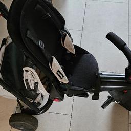 Trike style pushchair
Has cargo pouch on rear, extendable handles, ability to allow little one to steer and peddle as they grow up.
Still in decent condition, ready for many more miles!  Free on collection.