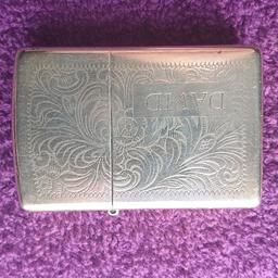 I AM SELLING MY LIGHTER SOLID BRASS WITH THE NAME ( DAVID )ON ONE SIDE OF THE LIGHTER ...I STOPPED SMOKING SOME TIME AGO SO I DONT NEED IT ANYMORE ...COLLECTION FROM WF33EU WAKEFIELD LOFTHOUSE PLEASE LOOK AT MY OTHER ITEMS ON MY SITE