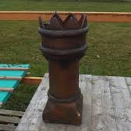 slighty damaged crown chimney pot