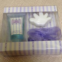 Just Lavender 56ml Body Shampoo, 20g Soap and Exfoliator Set.
Just Lavender 85ml Glitter Foam Bath, Bead Bobble and Exfoliator Set.

New, Unused in original packaging and from a smoke free home.

Buy with other Listed Items for a Bundle Price reduction.