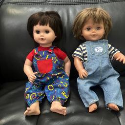 One of the dolls have no branding on the neck and one has a mark on the arm

PayPal or cash only can post for £3.60