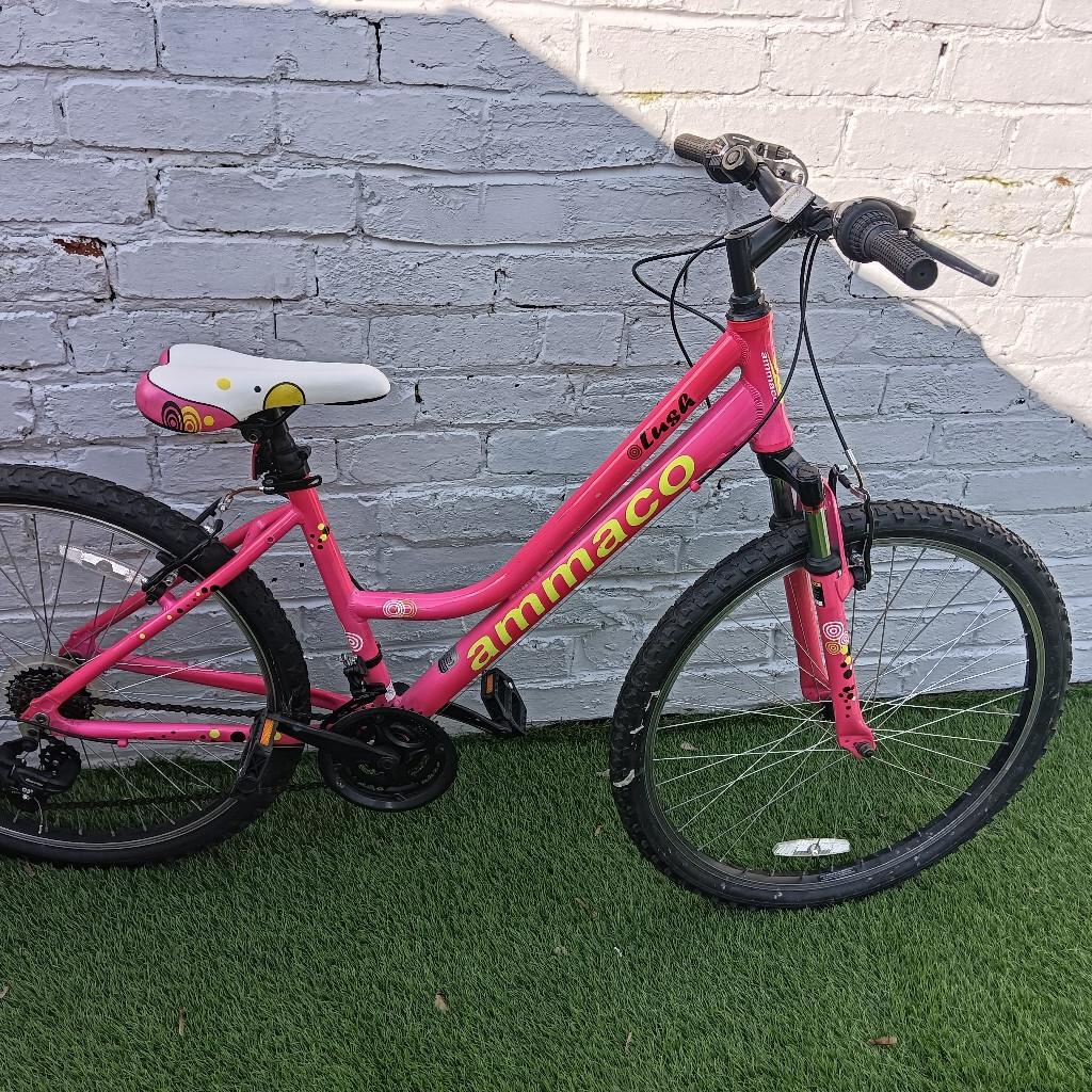 Ladies 18" pink bike. Hardly used. Minor scratch on one side . Feel free to ask for more information.