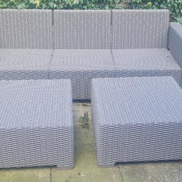 Next resin garden furniture with cushion's. Rattan effect, top quality. Cash on collection only.