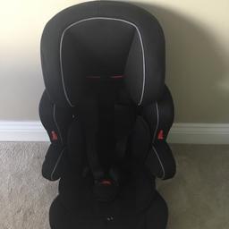 Child’s used car seat , has never been in an accident or damaged in any way , smaller child can use the built in seat harness and when they are older you just use normal seat belt to restrain, good clean condition from a smoke and pet free home cash and collection only , please feel free to check out my other items