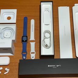 Apple Watch + AirPods Pro

Apple Watch 3 38mm, 2 cinturini, confezione originale, cavo ricarica. 
+
Apple AirPods Pro, confezione originale, custodia ricarica, cavo ricarica

INFO: +393391857298