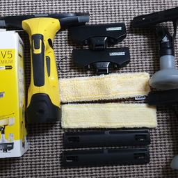 Karcher WV5 Premium (spares or repair)

The machine has stopped working not sure why. It does not come with a battery or charger.

2 PREMIUM INDOOR WINDOW MICROFIBRE PADS (brand new)
2 SMALL SUCTION HEADS (brand new)
3 PREMIUM WINDOW VACUUM SPRAY BOTTLES (brand new)