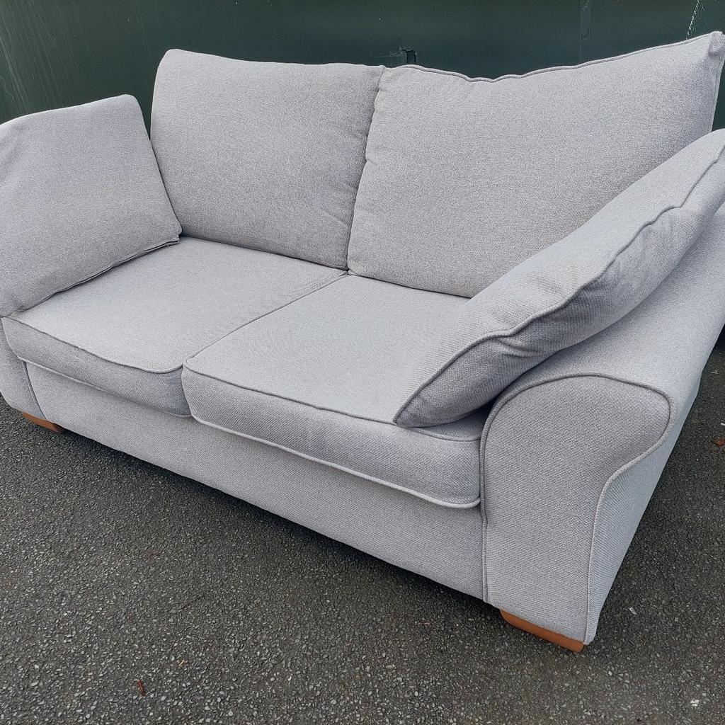 Sofa - Quality Extra Comfy 2 Seater Pale Grey Fabric Sofa. Slightly used. Nice Condition