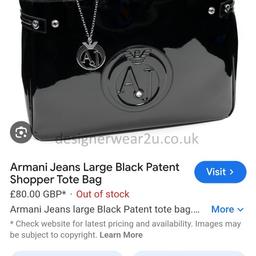 black armani handbag the Mrs don't use it anymore so selling it paid 140 but selling for 80 maybe less give me an offer has been used but in good condition ring meh if interested 07543098468