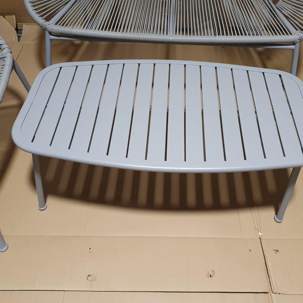 Habitat Nordic Spring 3 Seater Patio Set

💥ExDisplay💥Item is in good overall condition item that may have small cosmetic defects as marks, scratches classified as reopen and repacked in the box or unit assembly

Set made from steel and rattan
Steel table top
Table size: H36, W50, L92.5cm
Removable legs for storage
Chair seat and back made from rattan
Size H79, W74.5, D68cm
Seat height 38cm
Seating area size W 74.5, D68cm
110kg maximum user weight per chair
Sofa size H79, W125.5. D68cm
220kg maximum user weight per sofa

💥Check our other items💥