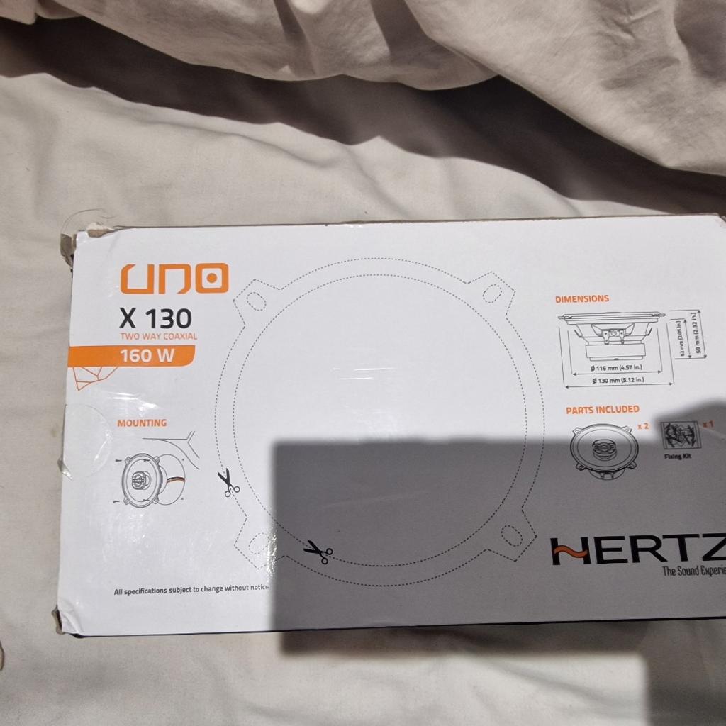 BRAND NEW HERTZ UNO X 130 SPEAKERS -5.25 INCH

RETAIL FOR OVER £60 ONLINE

BEST 5.25 INCH SPEAKERS

REVIEWS ARE GOOD

GRAB A BARGAIN

PRICED TO SELL

COLLECTION FROM KINGS HEATH B14  OR CAN DELIVER LOCALLY

CALL ME ON 07966629612

CHECK MY OTHER ITEMS FOR SALE, SUBS, AMPS, STEREOS, TWEETERS, SPEAKERS - 4 INCH, 5.25 AND 6.5 INCH