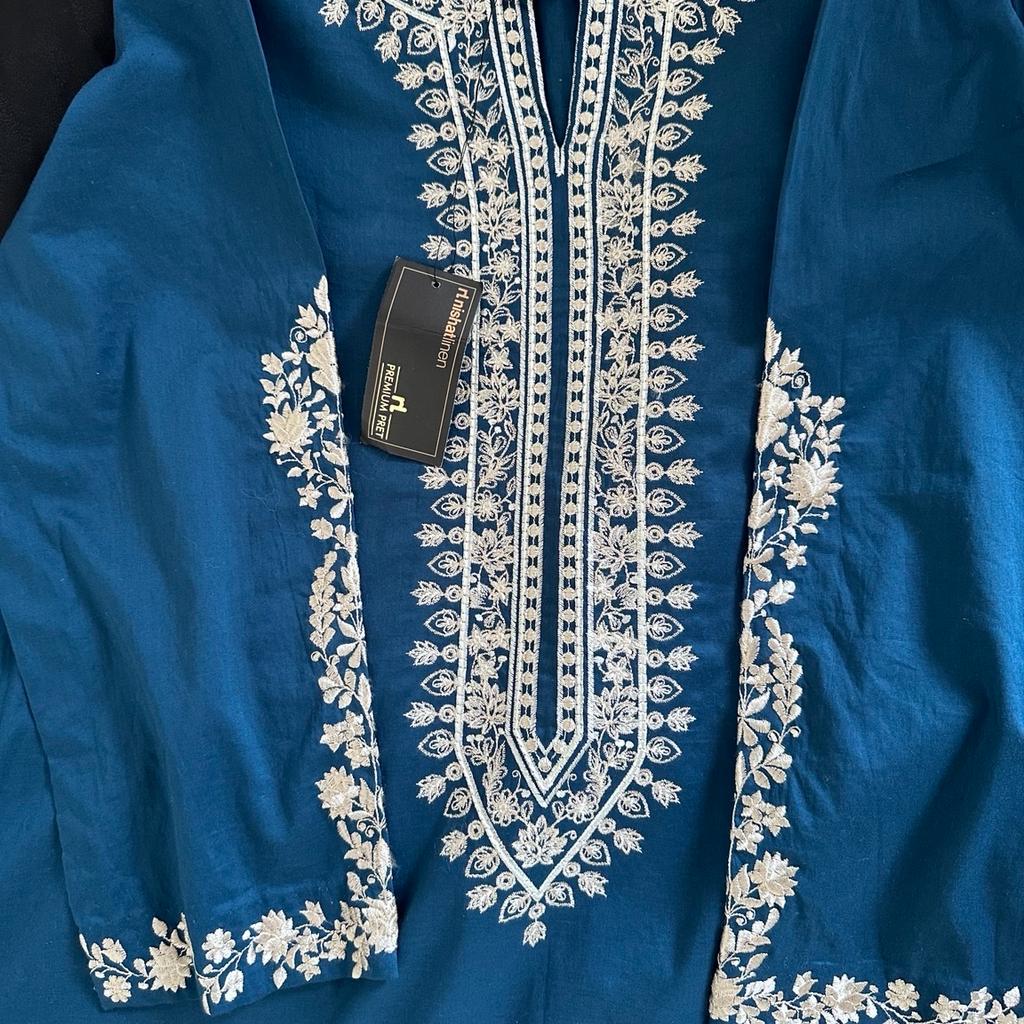 This is a completely new ready-made 2 piece shalwar kameez. It’s from the brand Nishat Linen. Comes with the tag. I’m selling it due to wrong size.