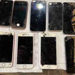 iPhone 4 5 6 7 al mixed what you see In the pic is what u buying.. sold for spares only all screens are crack also all locked …
