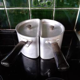 vintage metal saucepan splits into 2 separate pieces 9 inch(22,5 cm) diameter buyer collect