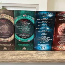 Classic Stargate SG.1 DVD Boxsets (2003)
Season 2 
Season 5
Season 6
Season 8

Totalling 24 discs 
Totalling 88 episodes 

Starring: Richard Dean Anderson, Amanda Tapping, Christopher Judge, et al.