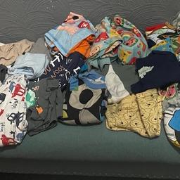 12-18m boy bundle, T-shirts, baby grows , sleep wear