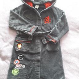 Disney. Marvel Avengers. Grey and Red. With Belt, Pockets and Hood. Age 9-10yrs. Machine Washable. Tumble Dry. Collection Preferred from B90 4XA. Postage costs would be extra. No Returns or Refunds. Prompt collection advised as item remains For Sale till payment is received.