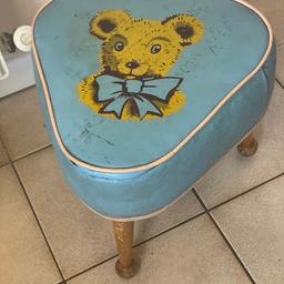 Rare Sherborne  vintage retro footstool  removable legs
This is a rare footstool with iconic Teddy on.
The legs can be removed for posting. 
Solid and sturdy little stool
Viewing welcome