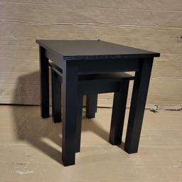 Habitat Nest of 2 Tables - Black

💥ExDisplay💥

Size of largest table H47, W56, D40cm.
Size of smallest table H35.5, W40, D30cm.
Weight 10.8kg.

💥Check our other items💥