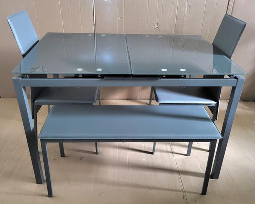 Buy & Sell West Yorkshire Bradford - Photos for Lido Glass Extending Dining Table Set