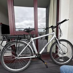 Assist Crossbar Electric Hybrid yBike 🚲 
From halfords

Long time in the balcony need service at 
the front wheeel bolt is missing 
and has power issue maybe battery

you need to take it to halfords for checkup
Market value 650£