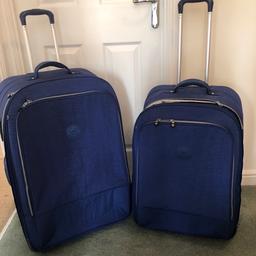 2 Kipling suitcase
Both have combination locks
2 wheels each
Large sizes - 700mm height x 470mm width
Small sizes - 600mm height x 430mm width
Royal blue