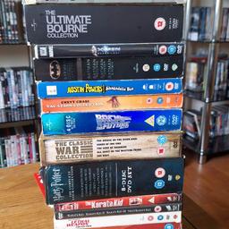 viewing welcome all titles are for sale including box sets 
from 
action movies 
family/comedys 
desaster / true stories
classic war movies 
80s movies 
They all vary on price and on box sets too all in fantasic condition
prices to be agreed upon 

Collection only thank you