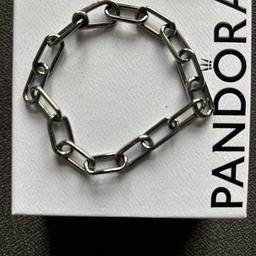 Oxidised Pandora me bracelet
20 cm but can be made shorter or longer with additional links. 
Worn once but prefer my original bracelet
Only fits me charms
Box included 
Collection only