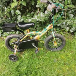Full working order, comes with stabilisers. Fit for 2-4 years old . Have other bikes for sale too- mens, kids, teens,  ask if interested. Helmets for sale too. Fixing bikes too, welcome. Can deliver for fuel money in Bradford