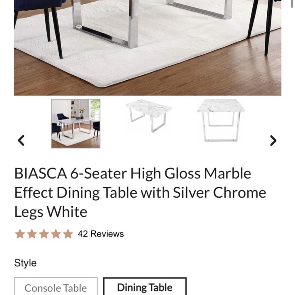 TABLE ONLY *DOES NOT COME WITH CHAIRS*
BIASCA 6 SEATER DINING TABLE SLIGHTLY DAMAGED AS SHOWN IN THE PICTURES
SELLING DUE TO UPGRADE
RRP £259.99
Willing to negotiate