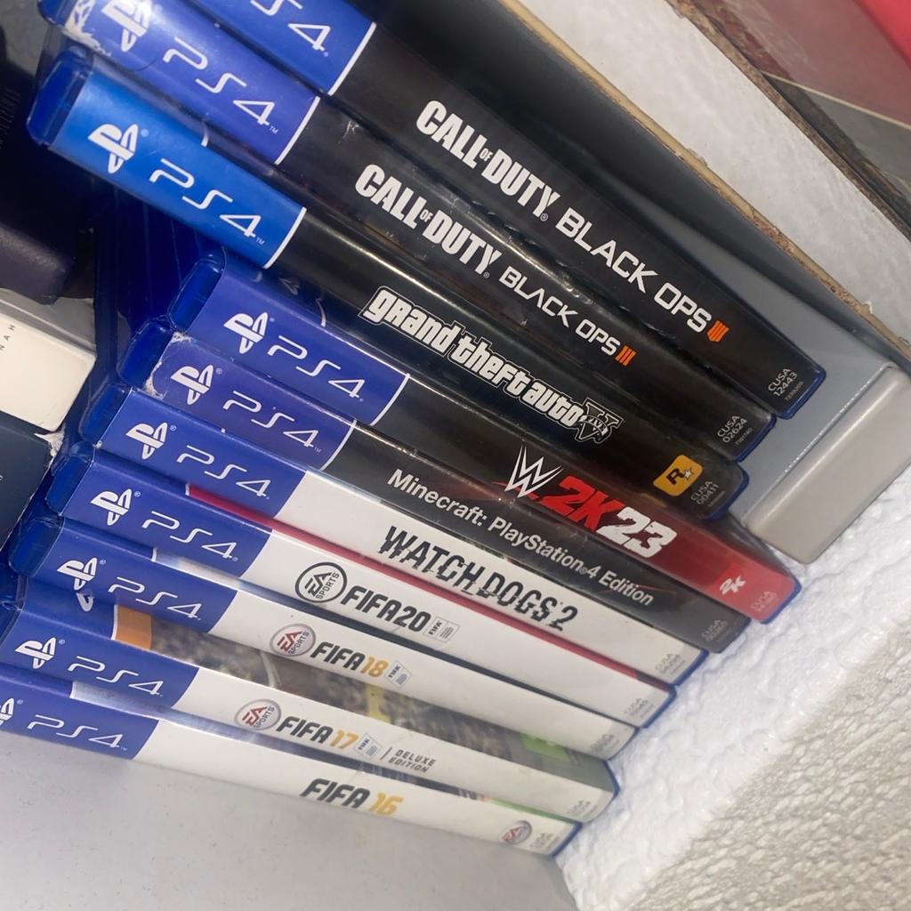PS4- works perfectly well, haven’t played it for 2 years been sat there collecting dust and best to sell it to someone who would play it. Just need a little polish to make it look brand new, all wires included, 10 new games included shown in the pictures. Comes with a Red DualShock Controller. = £200

If you want a SONY TV with it = £250

Sony TV - veryyy loud TV, however one slight problem as it has a black line coming down on the left hand side however still able to watch and still able to work. Easy to repair however never had a chance to or even use this TV.