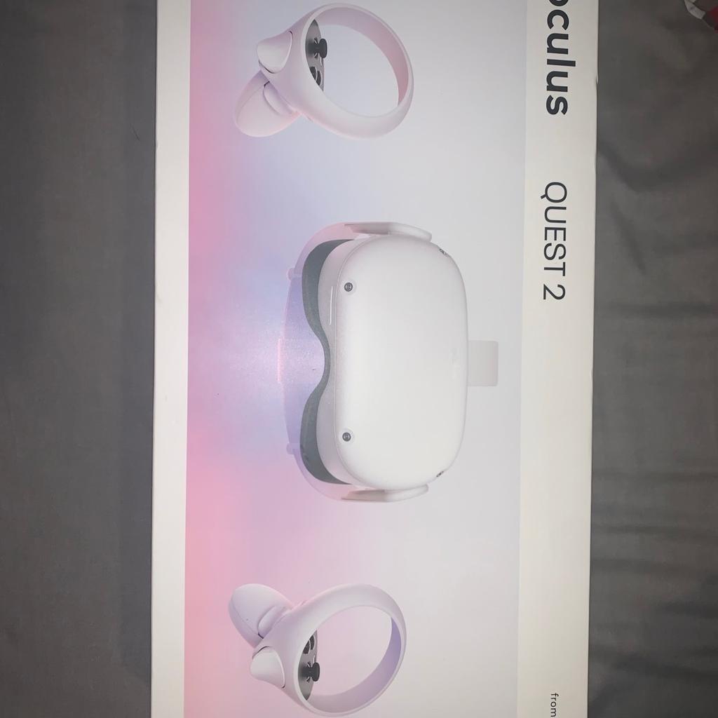 Oculus Quest 2 (128GB)

In pristine condition no marks no damage all working great

Great fun to step into the virtual reality world to give immersion to games !

Everything in its original box
x 1 VR headset
x 2 controllers (batteries included!)
x 1 spacer for glasses users
x 1 original plug and charging cable for the headset

(Pretty much new condition!)