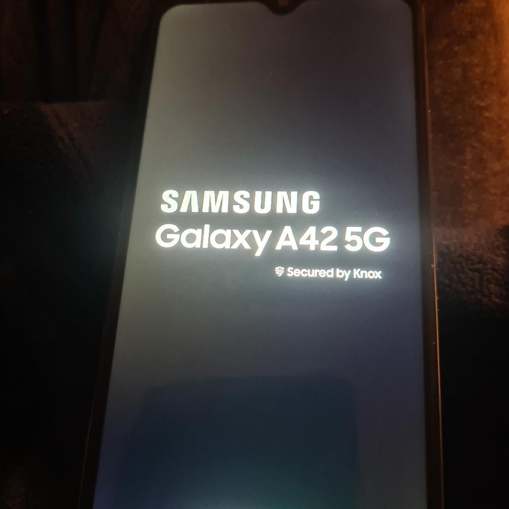 Samsung galaxy A42 5g 128g memory, midnight black, unlocked to all networks, fully rest, great phone comes with charger lead, no account linked to the phone, new screen fitted and casing in perfect condition, thanks for looking.