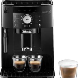 De'Longhi Magnifica S ECAM11.112.B, Kaffeevollautomat mit Milchaufschäumdüse für Cappuccino, mit Espresso Direktwahltasten und Drehregler, 2-Tassen-Funktion, Schwarz