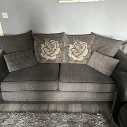 4 seater sofa 
2 seater cuddle chair 
Foot stall. 
All brilliant condition with foam seats so they won’t go flat. 
Only selling due to needing a corner. 
£300ono
