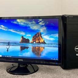 FAST SSD DELL Computer Tower Desktop PC intel i5 & Benq 22” Monitor 8gb


Comes With Keyboard & Mouse 

*Built In Speakers

* intel i5 3450 3.1ghz x4 Cores
* FAST 8GB Ram
* FAST 120GB SSD hdd 
* Windows 10
* Microsoft office professional plus 2016 which includes Microsoft Office Excel, Word, Publisher, Outlook, PowerPoint, Access,

Wi-Fi ready

IT HAS THE FOLLOWING PORTS

* 4x Front USB ports
* Front headphone and mic ports
* 6 x Rear USB ports
* 1 x Ethernet (LAN)
* 1 x VGA
* 1 x Serial
* 1 x PS/2 keyboard
* 1 x PS/2 mouse
* 1 x eSATA
* 1 x Display Port
* 2 x Rear audio ports





WHAT IS THE PC USEFUL FOR?
* School Work
* Homework
* College/University assignments
* Office Work/Bookings
* Business Application - Outlook /Documents/
* Facebook
* Twitter
* Skype
* YouTube
* Movies & Music
* Online Shopping or General Internet Browsing
* & Many More Fantastic Uses.

Excellent Condition