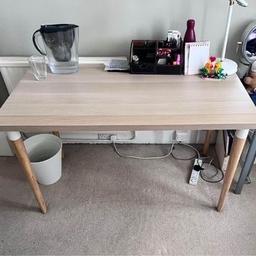 Ikea Desk new 120x60cm
Perfect for working from home
Legs of the desk are £17.5 each from Ikea and desk £30