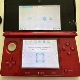 Metallic red Nintendo 3DS for sale, doesn’t have a stylus and back cover has some scratches but front and both play screens in perfect condition, comes with charger and full working condition, pick up from NE4 Newcastle upon Tyne