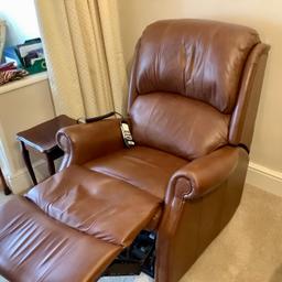 HSL Leather riser recliner chair good working condition, with non flammable leather material