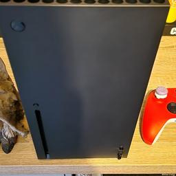Xbox series x like brand new literally been turned on 10 times at the most bought it aswell as ps5 but i never really used the xbox so mint condition no dust on fan or in vents always used a dust bag when i wasn't using it. Comes with 8 games official battery pack for controller charger for controller and a dust bag to protect it from dust when not in use. See pictures for games. cash on collection no scams. Will consider a swap for the right  phone or tablet in brand new condition the same condition as what I'm selling.