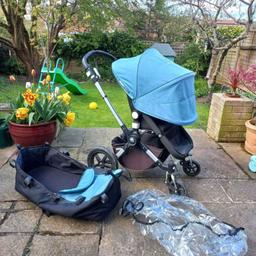 Come with seat, bassinet and rain cover.
I loved this pram, so sturdy and reliable.
Foldable in a tricky way
Pick up from isle of dogs
I can deliver if local