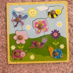 Baby’s first puzzle made from wood. Used but clean and still in good condition. Has some signs of wear *see photos* 

Collection welcome or can deliver locally for cost of fuel