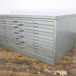 McClintock Antiques

A vintage metal plan chest with ten drawers

Height 56cm
Length 115cm
Width 85cm

Condition good

Delivery in London £45

McClintock Antiques