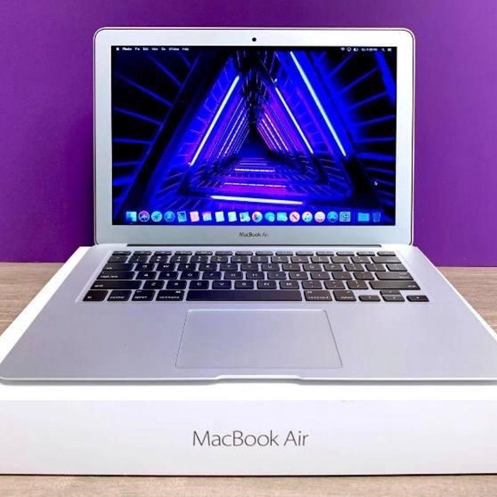 Immaculate condition MacBook Air 2017 MacOS Monterey OSX intel i5 8gb Ram 256Gb SSD super Fast.

120Days Warranty so buy with confidence.

Like New Grade A Excellent battery life.

Fully updated to latest 2022 version OSX ready to use.
Great for uni uni work, school Teams, Zoom etc.

Super lightweight easy to carry anywhere.

macOS Monterey 2022

Backlight keyboard
Camera & Mic Built-in

Intel i5
8GB Ram
256GB SSD Lightning Fast
Intel HD Graphics 6000
Great for design work etc

Wi-Fi and Bluetooth 4.2
USB ports
Memory card Slot

Genuine Magnetic Apple Adapter See less See less