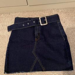 Denim skirt with belt
Boohoo
Size 6
Worn once, in good condition
£5