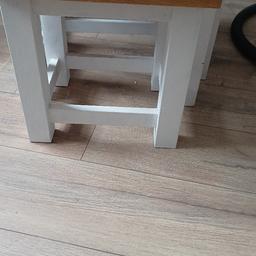 nest of tables  oak tops  set of three legs can be painted