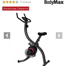 Brand new Bodymax folding exercise bike. Still in the sealed box. Selling as it was an unwanted gift.

Any questions please don't hesitate to ask.

Can deliver for £10 if local.

https://www.bodymax-fitness.com/bodymax-fxb20-folding-exercise-bike-cveb2706